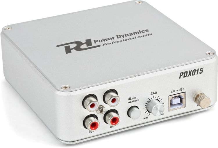 Power Dynamics PDX015 USB-Phono-Vorverstärker mit Software -B-Stock-