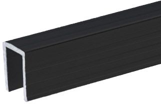 Adam Hall Hardware 6240 BLK - Aluminium Kappe für 9,5 mm Trennwände, schwarz