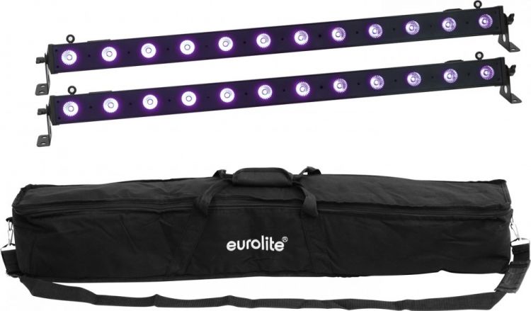 EUROLITE Set 2x LED BAR-12 UV Leiste + Soft-Bag