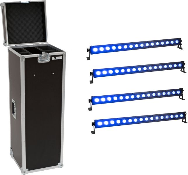 EUROLITE Set 4x LED IP T-Bar 16 QCL Leiste + Case