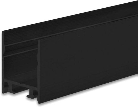 ISOLED LED Aufbauleuchtenprofil HIDE SINGLE Aluminium schwarz RAL 9005, 200cm