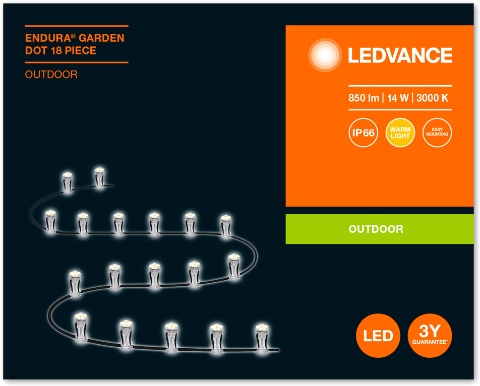 LEDVANCE ENDURA® Gartenleuchte Garden Dot LED für Boden 18er 12W / 300