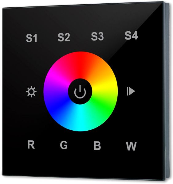 ISOLED DALI DT8 RGB+W 1 Einbau-Touch Master-Controller schwarz 100-240V AC / DALI-Bus