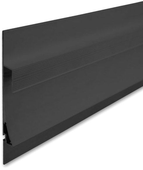 ISOLED LED Trockenbauleuchte Single Curve, schwarz eloxiert 200cm