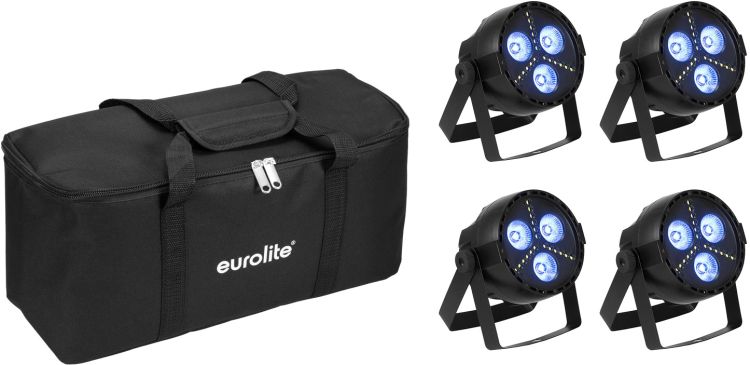 EUROLITE Set 4x LED PARty Hybrid Spot + Soft-Bag