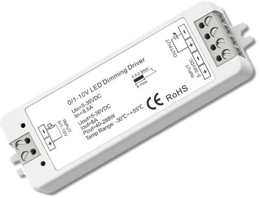 ISOLED Sys-Pro 0/1-10V Input PWM-Controller, 1 Kanal, 5-36V DC 8A, 48V DC 4A