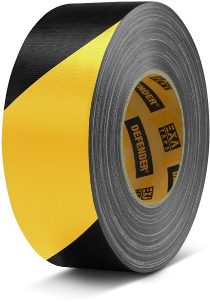 Defender EXA-TAPE® BY 50 BULK - Premium Gewebeklebeband BULK | schwarz/gelb | glänzend | 50 mm x