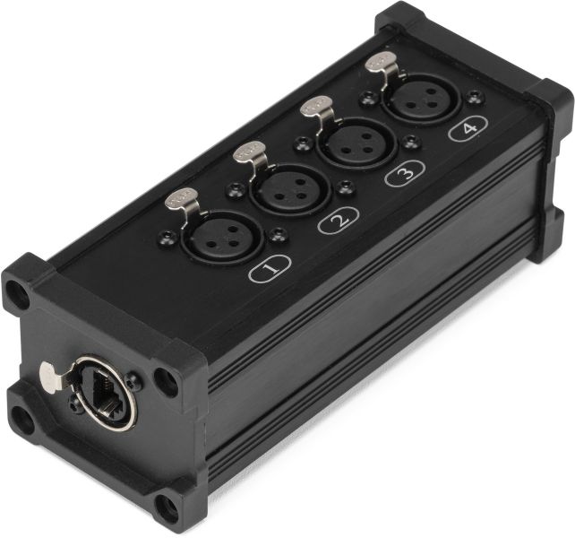 PD-Connex CX187 RJ45 auf 4x XLR3F Splitter Box