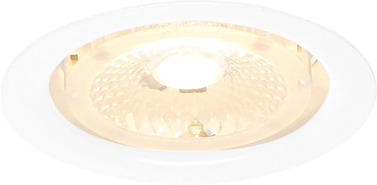 SLV F-LIGHT Einbauleuchte, LED, 3000K, rund, weiß, 40°, starr, 6,35W