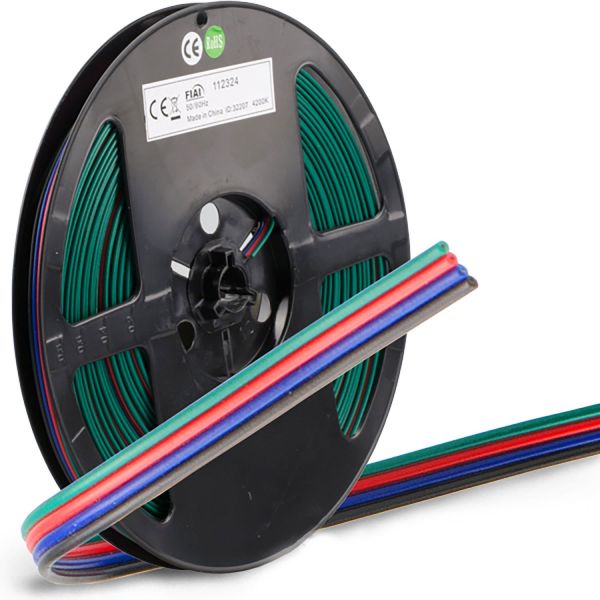 ISOLED Kabel RGB 25m Rolle 4-polig 0.50mm² H03VH-H AWG20