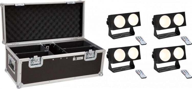 EUROLITE Set 4x LED CBB-2 COB WW Leiste + Case