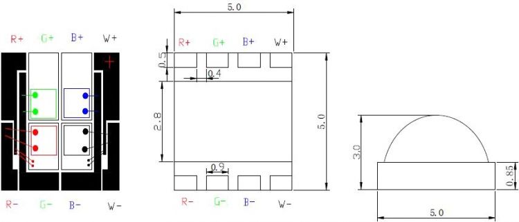 LED QCL 10W RGBW LED MFX-8 Action Barrel SMD (YG-SPEC-RGBW-010)