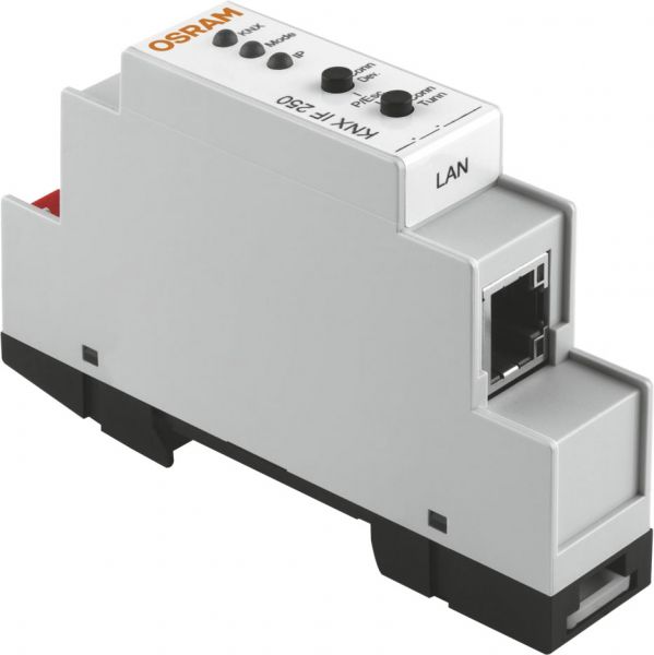 OSRAM KNX interface for bi-directional communication between KNX system and DALI network IF 250