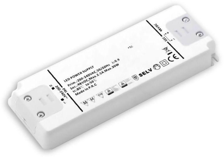 ISOLED LED Trafo 48V/DC, 0-60W, ultraflach, SELV