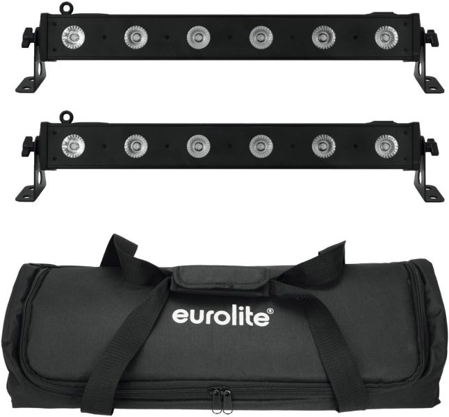 EUROLITE Set 2x LED BAR-6 QCL RGBW + Soft Bag