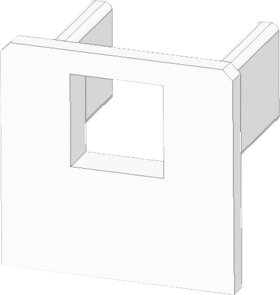 ISOLED Endkappe EC219 weiß für LED Fliesenprofil UP8, mit Kabeldurchführung