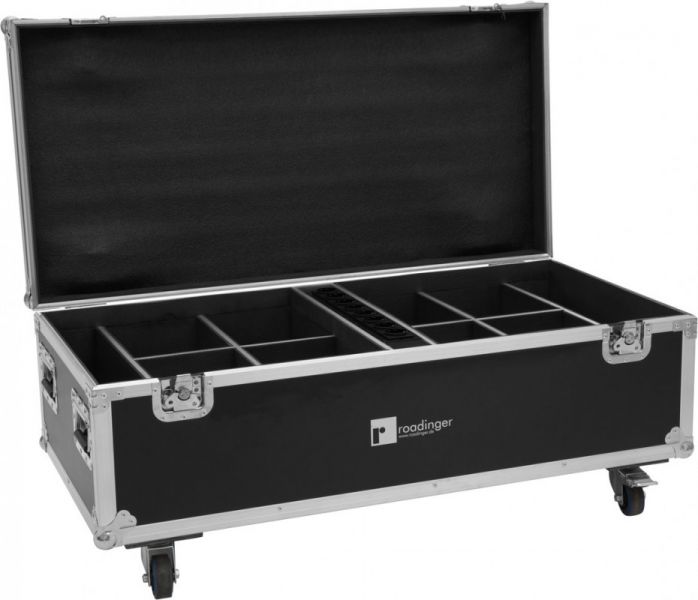 ROADINGER Flightcase 8x AKKU IP PAR 7 QCL WDMX mit Ladefunktion